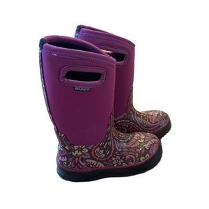 BOGS Floral Purple Garden Boots Kids Size 13